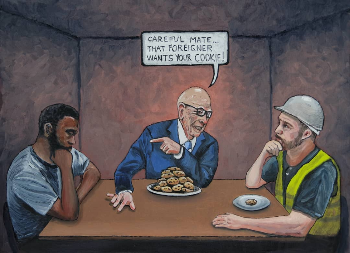 'Tax the rich' or 'immigrants are the problem'? Which wolf wins? The one the billionaires feed.